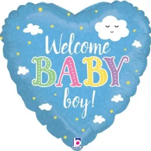Folijski balon Welcome Baby Boy