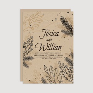 Craft pozivnica za vjencanje print studio noa design