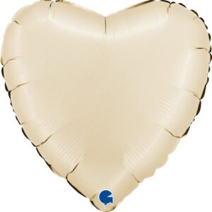 Folijski balon Heart satin cream 45 cm